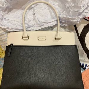 kate spade Two-Tone Black and Cream Tote